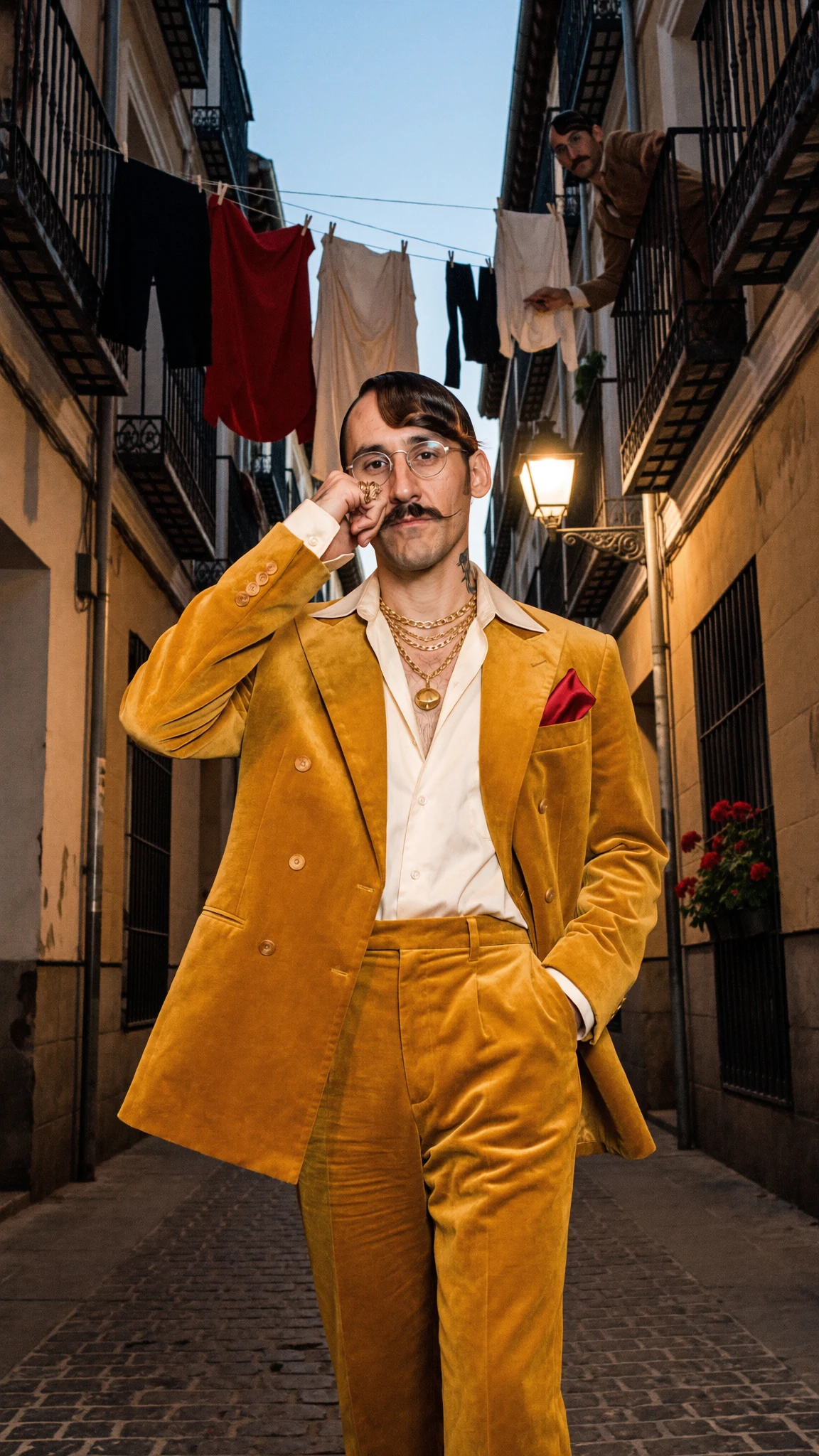 Nacho dans une ruelle la nuit